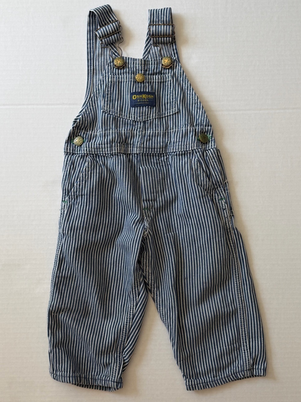 Vintage OshKosh Union Made Hickory Stripe Vestbak Overalls